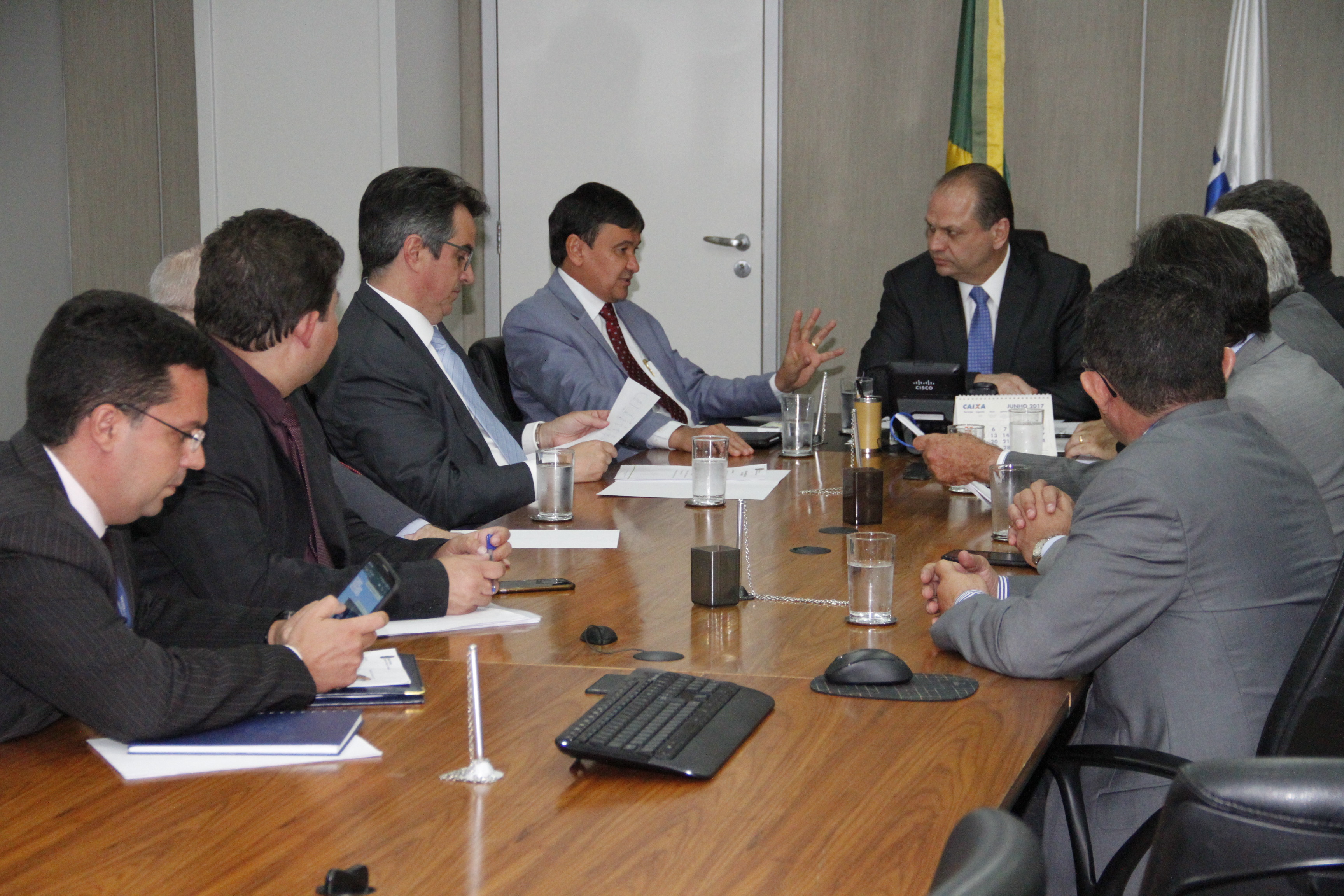 Wellington Dias em audiência com o ministro da saúde Ricardo Barros