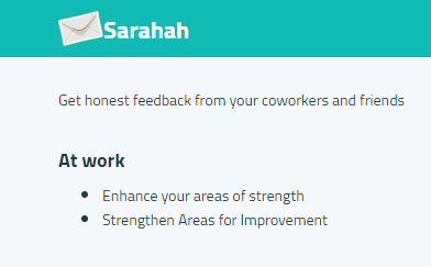 Website do aplicativo Sarahah.