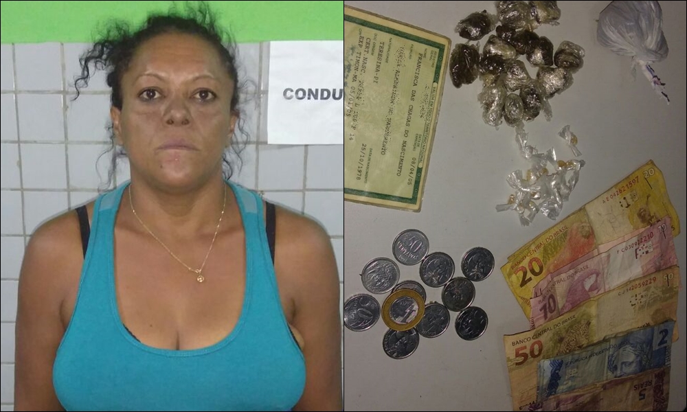 Mulher presa suspeita de tráfico de drogas