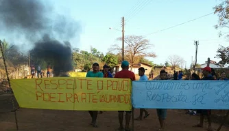 Manifestação no povoado Lagoa dos Meirelles
