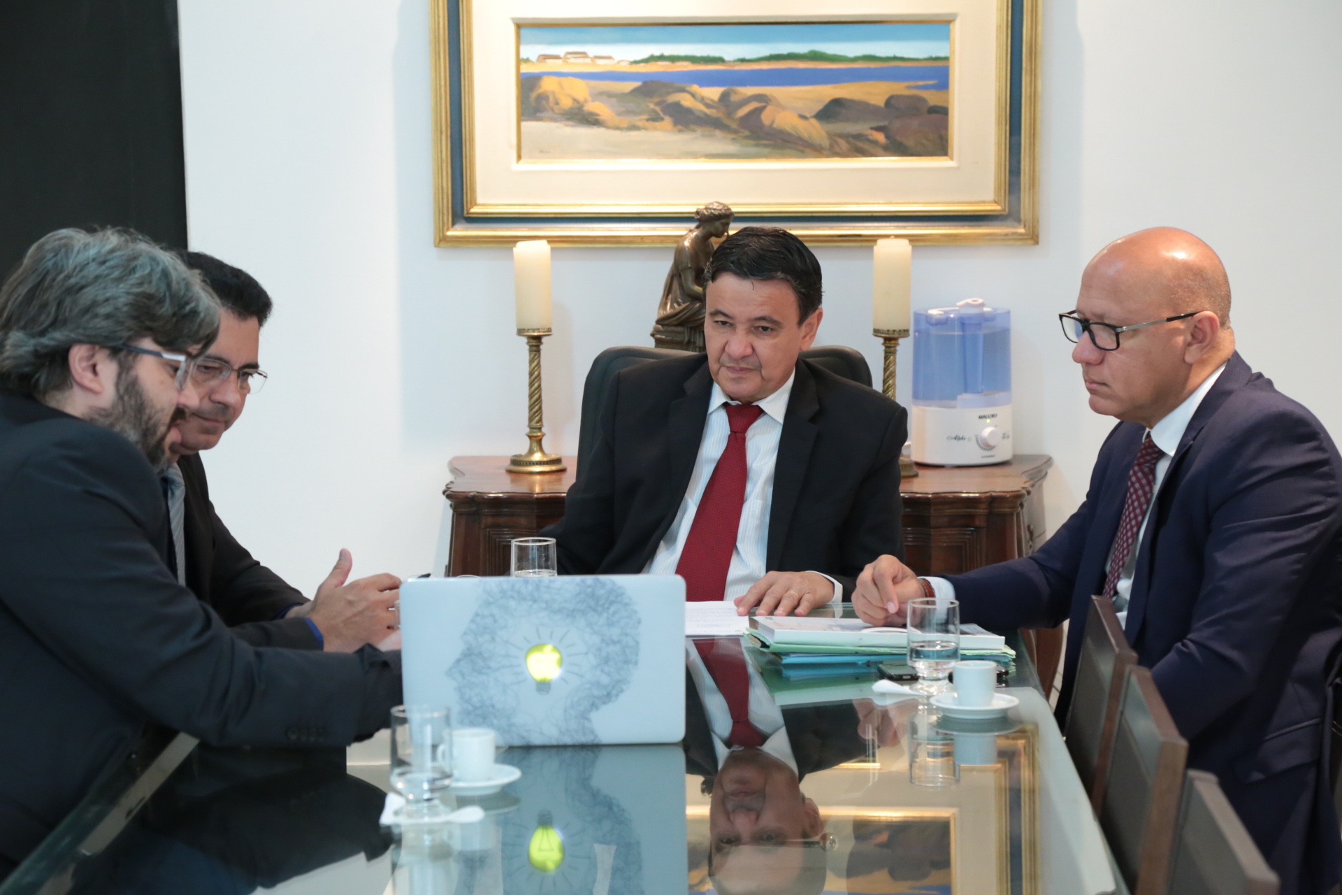 Reunião com Secretário de Administração, Franzé Silva, e o Diretor Presidente da ATI.