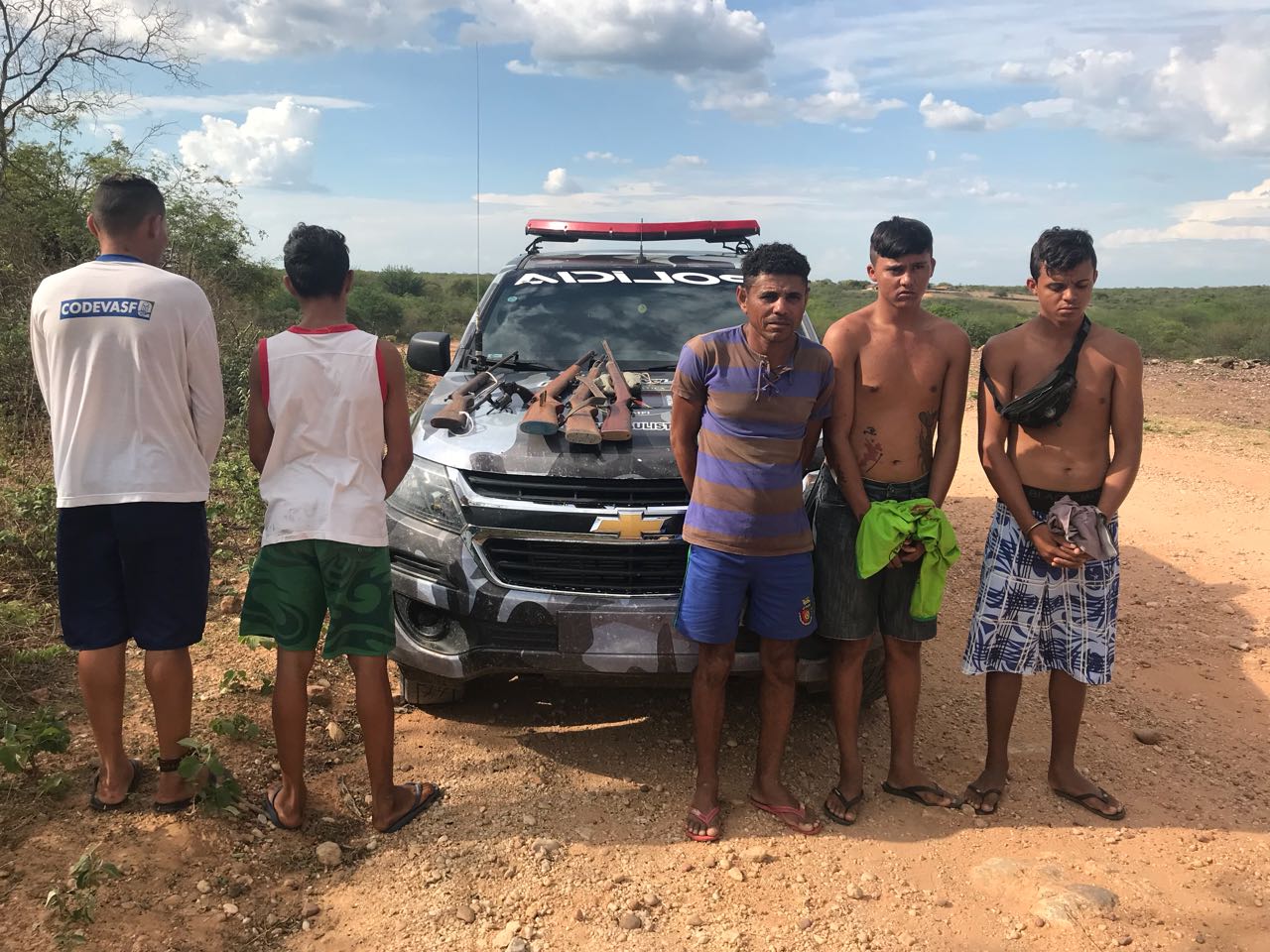 Assaltantes presos pela PM de Paulistana