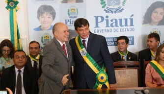 Diretor-presidente da Emgerpi, Décio Solano, e o governador Wellington Dias.