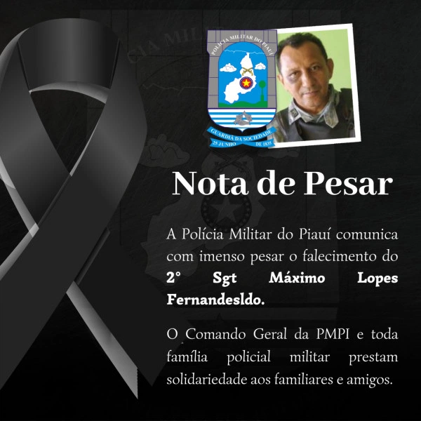 Morre Sargento do 9° Batalhão Máximo Lopes Fernandes.