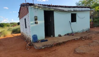 Casa da vítima que foi agredida e ameaçada pelo próprio filho em Acauã.