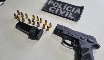 Polícia Civil apreende arma e munição em mandado de busca