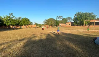 Campo de futebol na zona Rural Norte de Teresina