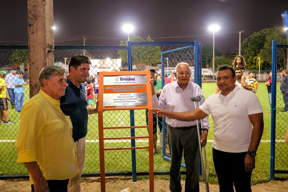 Dr. Pessoa, Fábio Abreu, Gustavo Gaioso e Renato Berger em inauguração