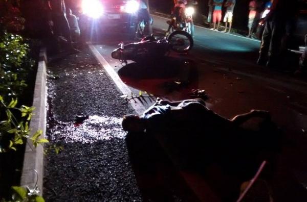 Colisão frontal entre duas motocicletas deixa dois mortos na zona rural de União(Imagem:Reprodução)