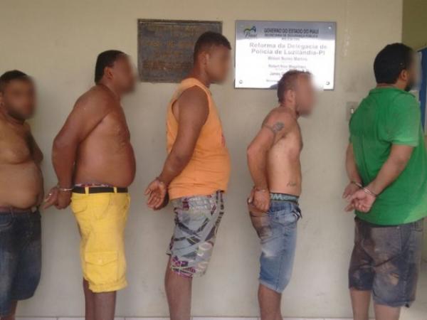 Grupo preso em Madeiro(Imagem:Reprodução)
