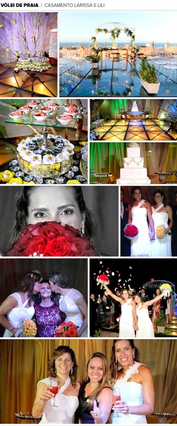  Larissa e Lili postaram fotos da cerimônia no Facebook: 