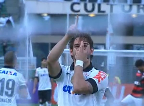  mist&eacute;rio na comemora&ccedil;&atilde;o de Alexandre Pato(Imagem:Reprodu&ccedil;&atilde;o)