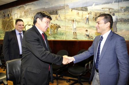 Wellington Dias e o ministro Marcos Pereira