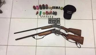 Armas e objetos apreendidos em Curral Novo do Piauí