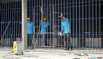 Obras em andamento na Penitenciária José de Deus Barros em Picos