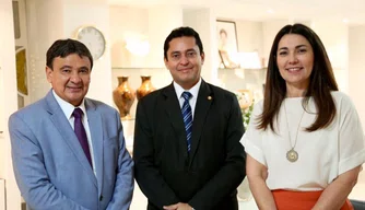 Governador Wellington Dias, Cleandro Moura e Margarete Coelho