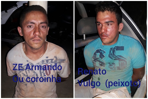 Francisco Edmilson dos Santos e Clébiton Renato da Costa Peixoto, acusados do furto de motores.