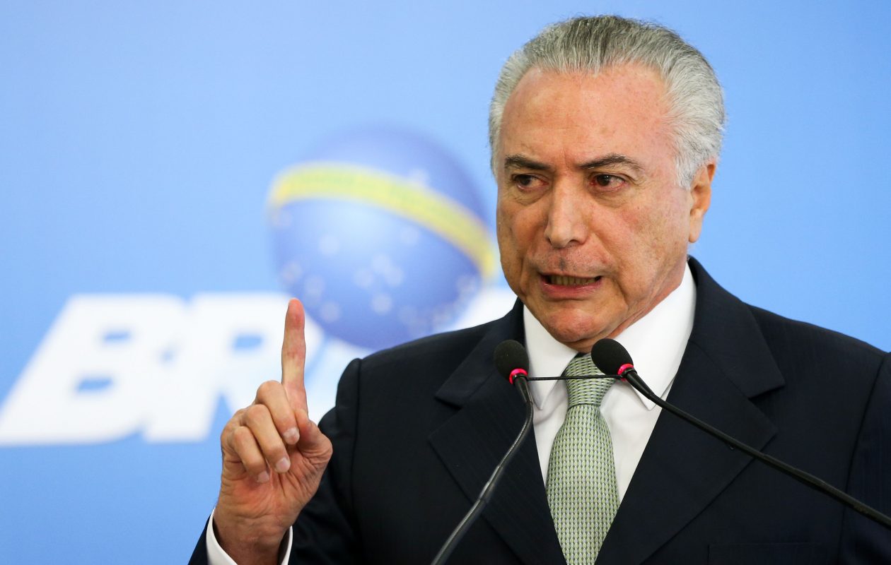 Presidente Michel Temer nega crise econômica no Brasil