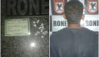 Rone prende homem com 12 pedras de crack no Parque Alvorada.