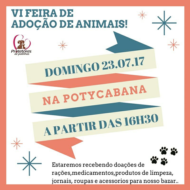 Divulgação feita pela ONG Protetores de Patinhas