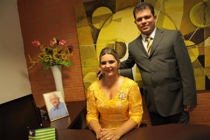 Janaína Marques e o marido Alderico Gomes