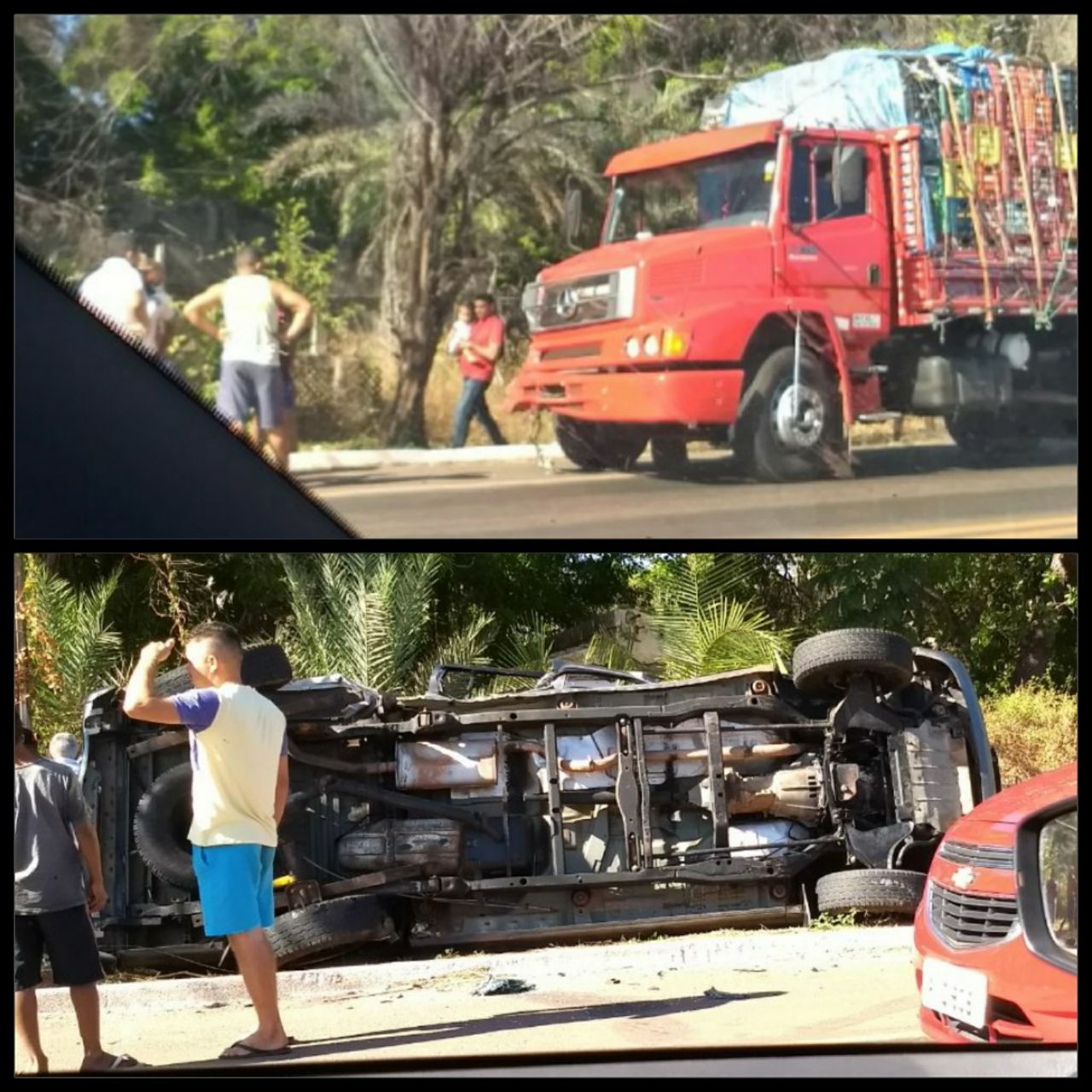 Acidente envolvendo dois veículos na BR343.