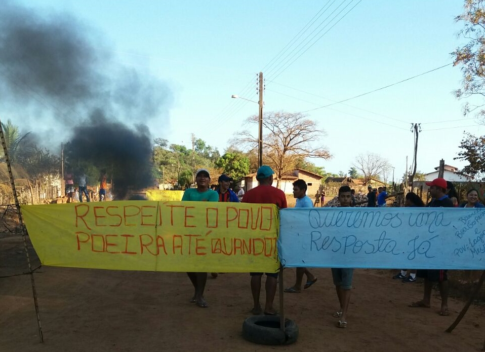 Manifestação no povoado Lagoa dos Meirelles