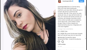 Iracema lamenta morte de Camilla Abreu