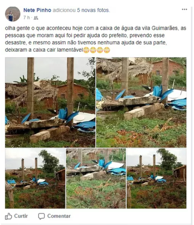 Publicação da moradora Nete Pinho