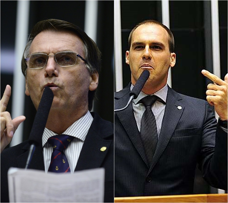 Jair e Eduardo Bolsonaro ganham R$ 730 mil de auxílio moradia mesmo possuindo apartamento em Brasília.