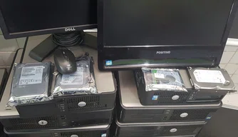 Homem é preso com computadores roubados na Zona Sul de Teresina.