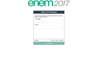 Página do participante Enem 2017