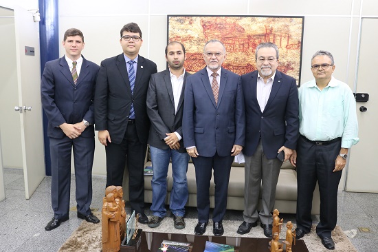 Os empresários se encontraram com o presidente do TCE-PI, Olavo Rebelo.