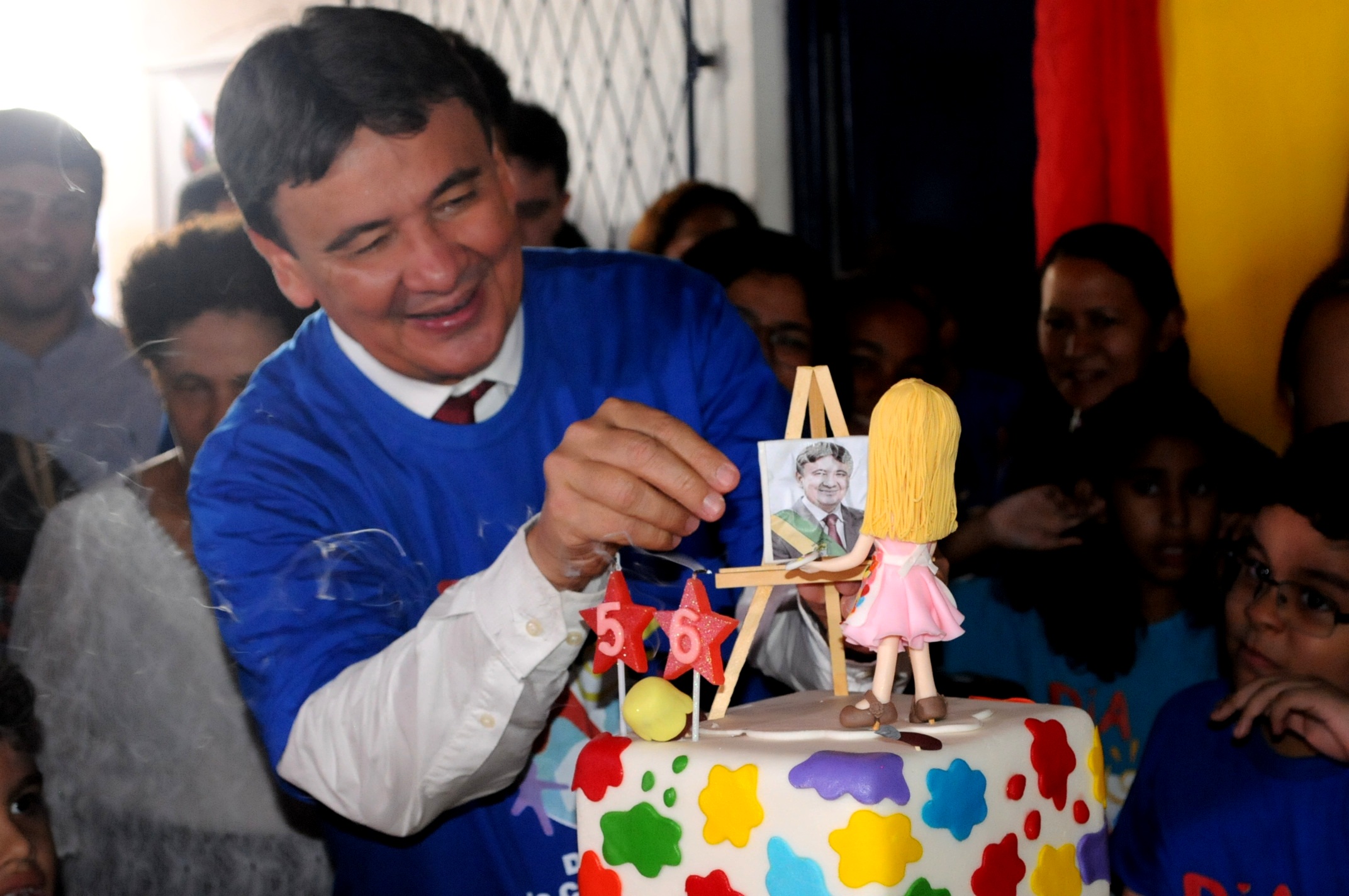 Governador Wellington Dias comemorando seu aniversário
