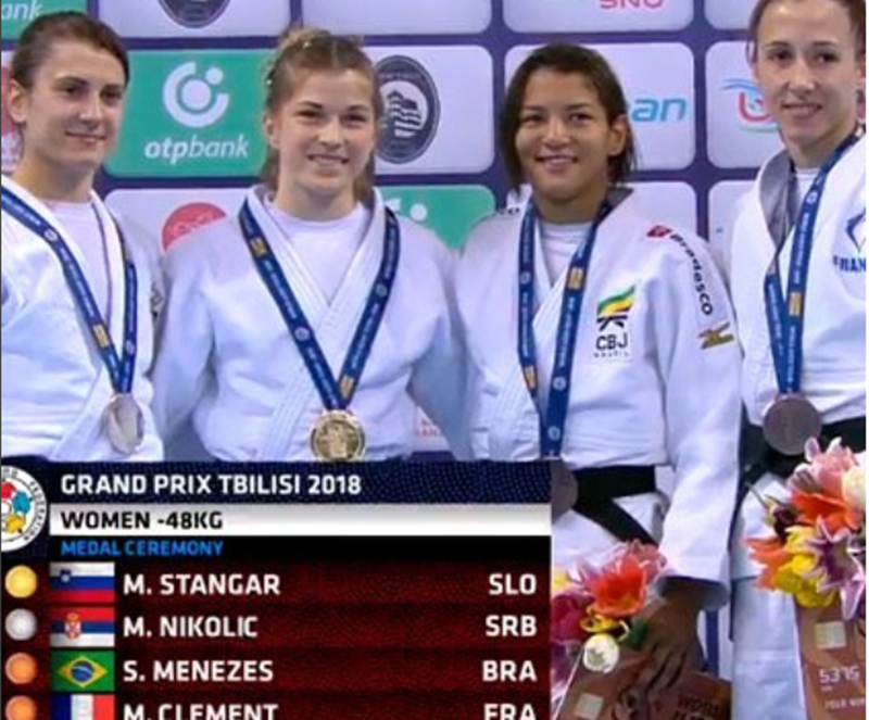 Sarah Menezes consegue bronze em Tbilisi.