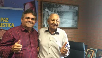 Vice-presidente do Solidariedade, Jorge Lopes, e o deputado estadual Dr. Pessoa.
