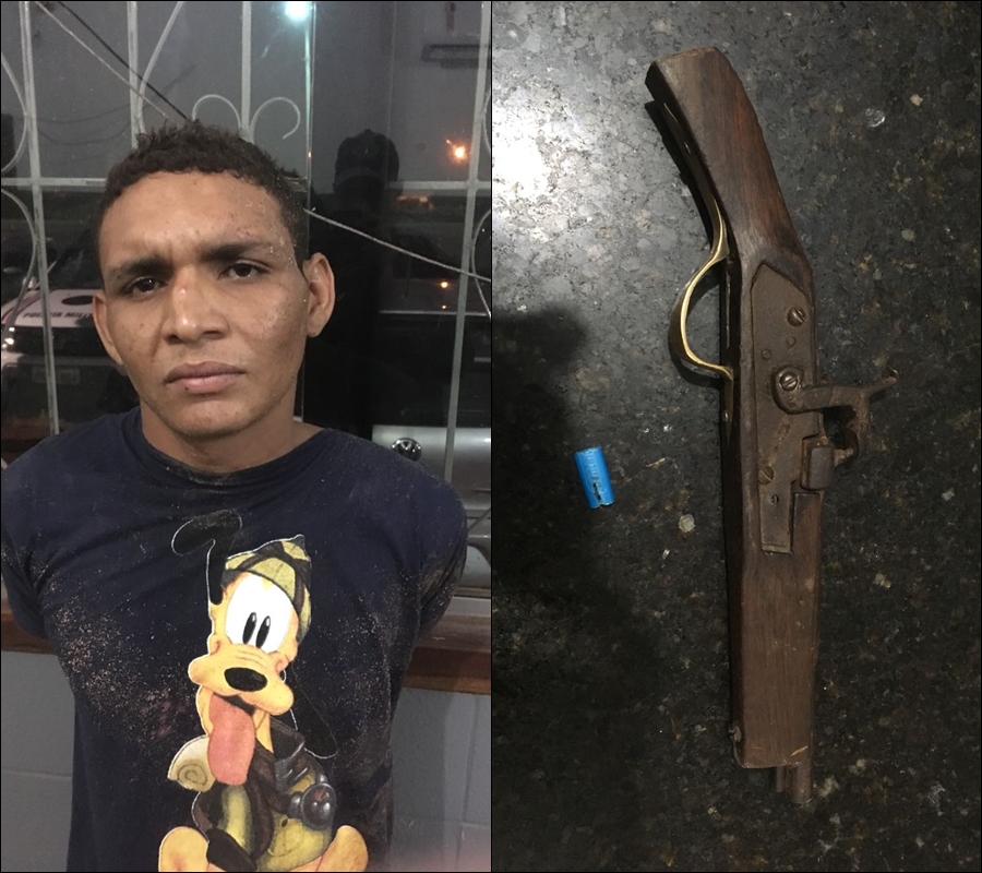 Jovem é preso com arma de fogo após esfaquear homem em Timon.