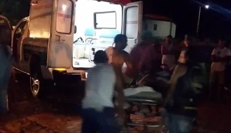 Momento em que as vítimas foram resgatadas pelo Samu