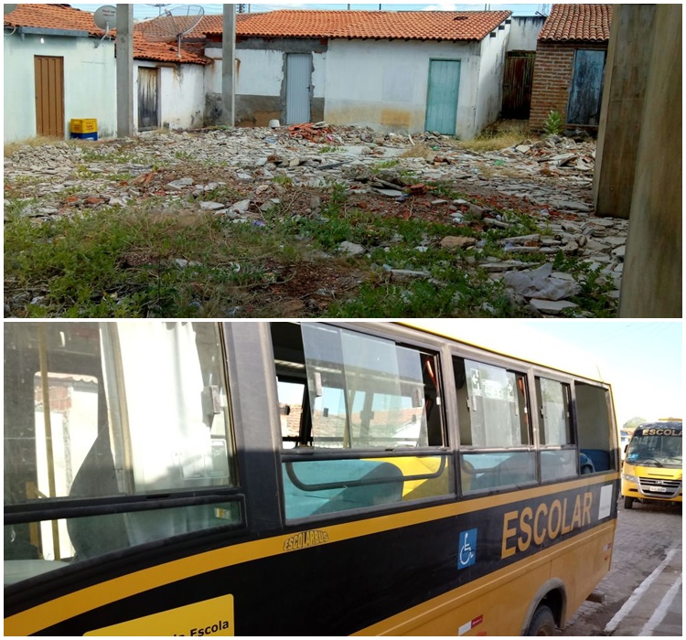 Denúncia anônima critica situação de ônibus escolares e do mercado público de Massapê.