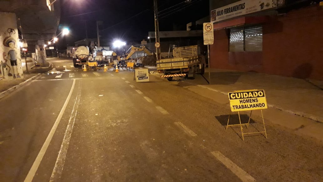 As obras na Avenida Maranhão começaram na madrugada de hoje, mas se estendem até às 18h.