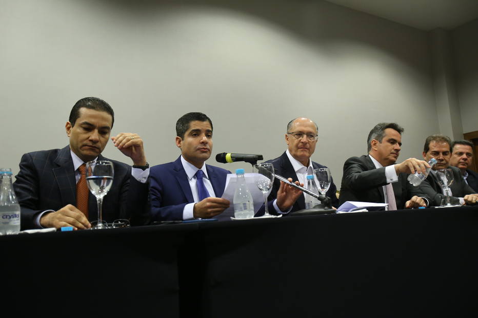 Geraldo Alckmin e lideranças do Centrão em Brasília
