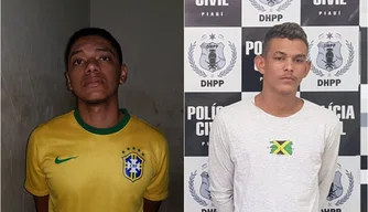 Presos Gabriel Patrick e Renan Oliveira dos Santos.