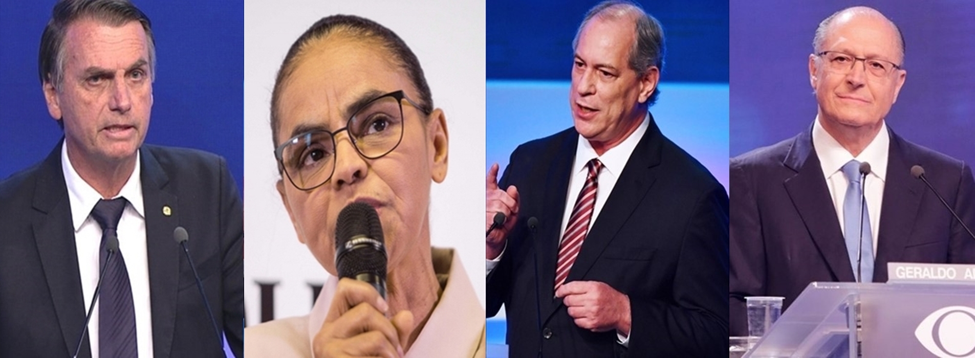 Bolsonaro, Marina Silva, Ciro Gomes e Geraldo Alckmin.