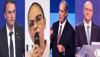 Bolsonaro, Marina Silva, Ciro Gomes e Geraldo Alckmin.