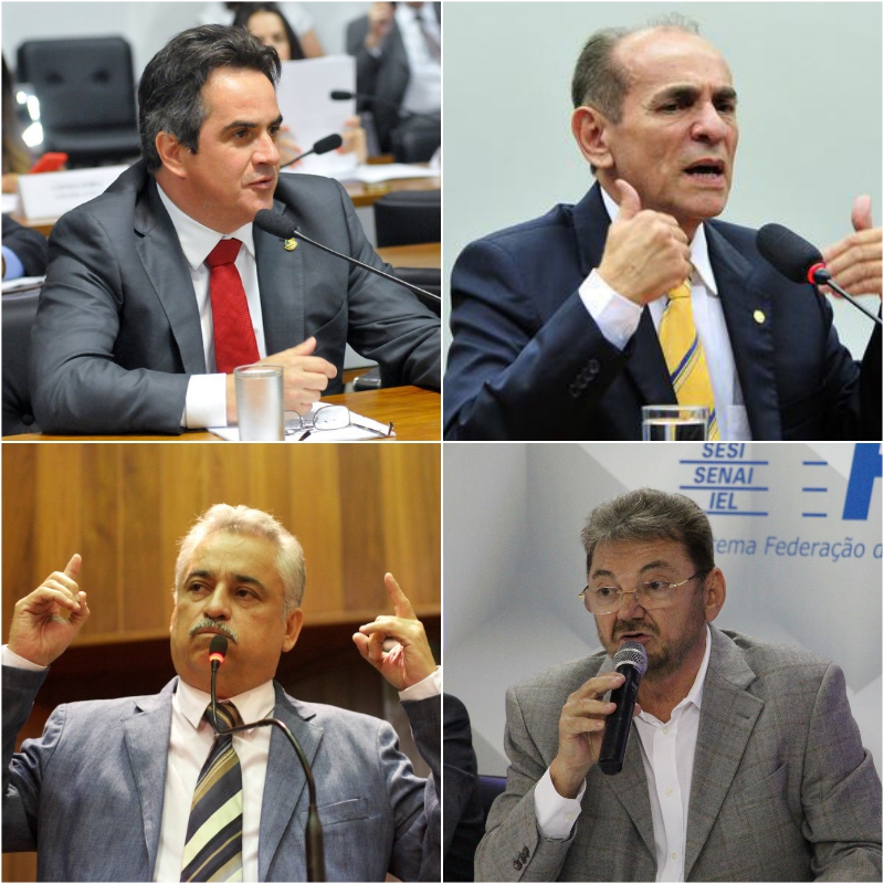 Ciro Nogueira (Progressistas), Marcelo Castro (MDB), Robert Rios (DEM) e Wilson Martins (PSB).