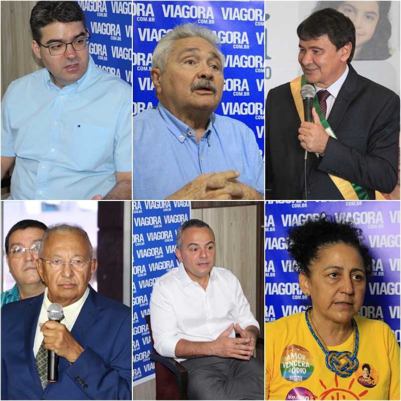 Luciano Nunes, Elmano Férrer, Wellington Dias, Dr. Pessoa, Valter Alencar e Sueli Rodrigues.