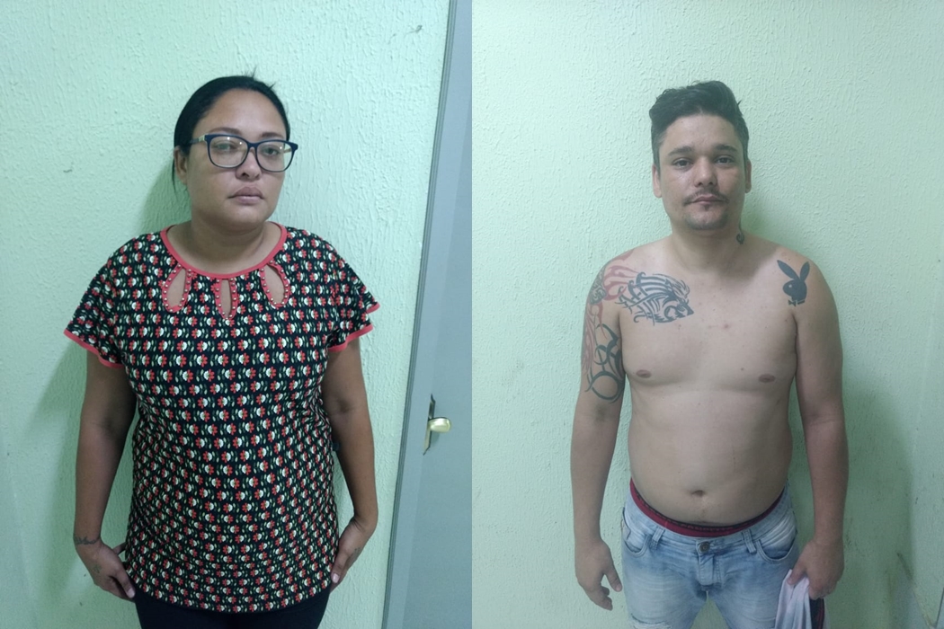 Zilmara de Sena Cavalcante e Francisco Jean Sena foram presos pela DHTL com 4kg de entorpecente.