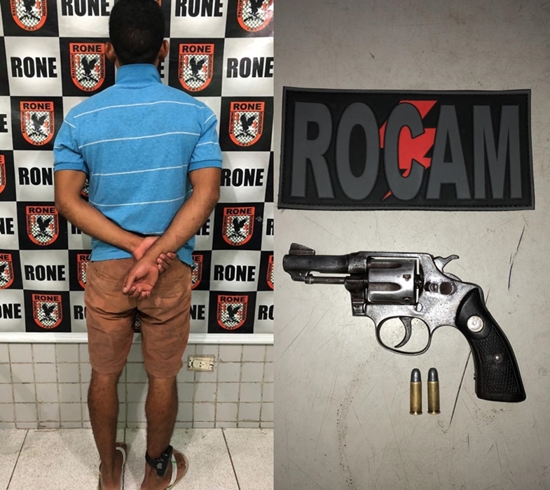O acusado foi preso no bairro Gurupi com revólver e munições.