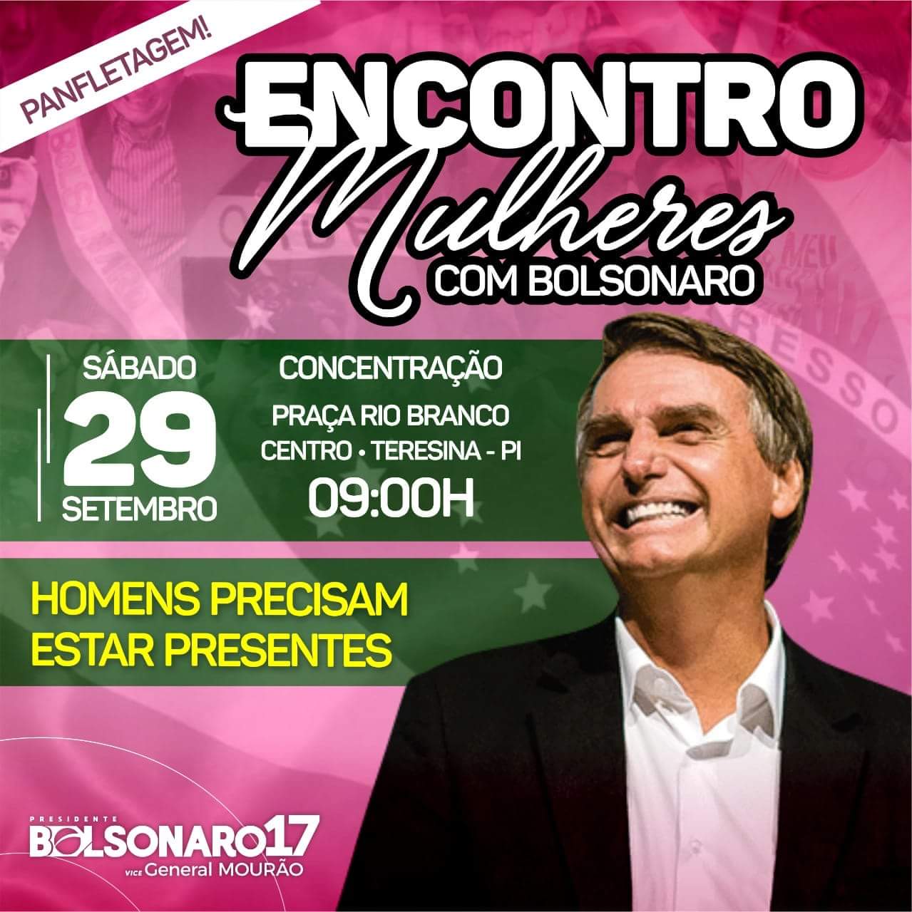 Ato a favor do presidenciável Bolsonaro