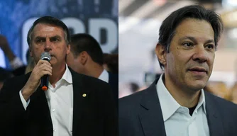 Jair Bolsonaro e Fernando Haddad. (destaque)